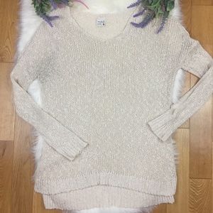 Full Tilt Essentials Knit White Slouchy Sweater L